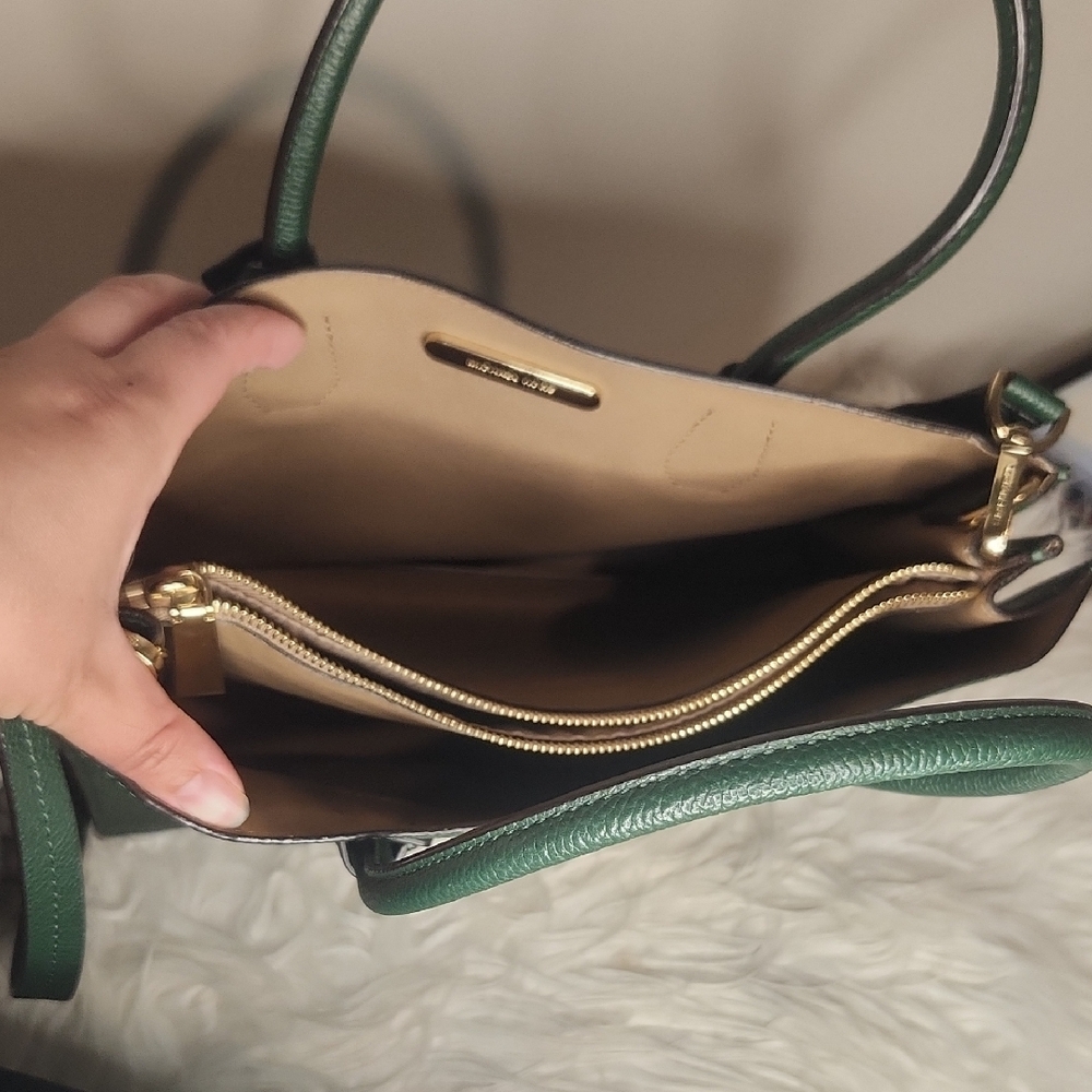 Michael Kors Dark Green Tote Bag - Picture 9 of 13